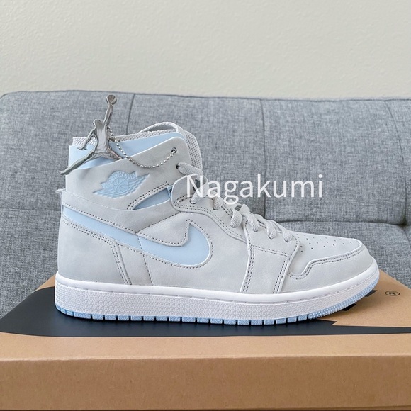 ❄️ Nike Air Jordan 1 High Grey pastel blue shoes ❄️ - Picture 4 of 4